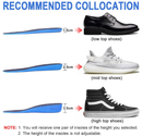 Ailaka Height Increase Insoles for Men Women - 1 Pair PU Shoes Lifts Elastic Shock Absorbing Sports Shoe Insoles Height Increase,