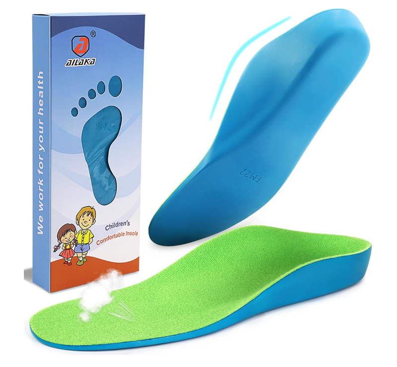 Ailaka Kids Orthotic Arch Support Insoles, PU Foam Cushioning Arch Support Shoe Insert