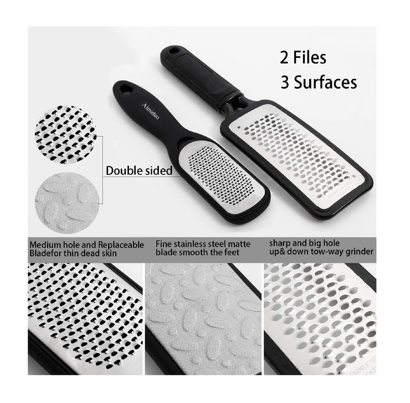 TOPMEET Foot File/Rasp,Exfoliator Pedicure Tool Foot Callus Remover  Scrubber for Dead Skin,Corn and Hard Skin - Pumice Stone for Cracked  Feet,Heels
