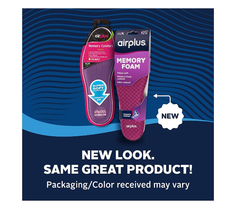 Airplus Super Gel Cushion Insole for Men’s Shoe Sizes, All-Day Comfort, Shock Absorption