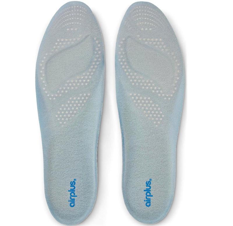 Airplus Extreme Active Gel Lightweight and Breathable Shoe Insoles for Cushion and Support, Men's, Size 7-13