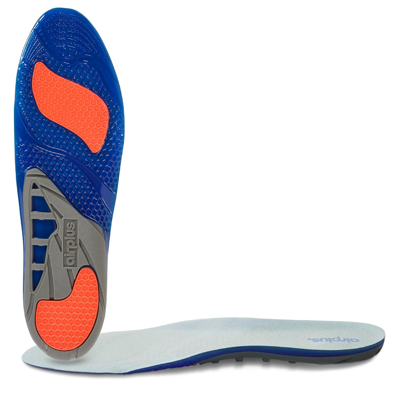 Airplus Extreme Active Gel Lightweight and Breathable Shoe Insoles for Cushion and Support, Men's, Size 7-13
