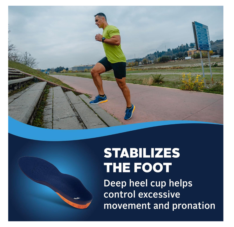 Airplus Knee & Back Support Insoles for Men & Women – Full-Length Arch Support Insoles with Deep Heel Cup – Trim-to-Fit Shoe Inserts for Foot,