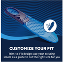 Airplus Massage Gel Insoles, Premium Gel Cushioning with Heel and Ball-of-Foot, Arch Support Insoles,