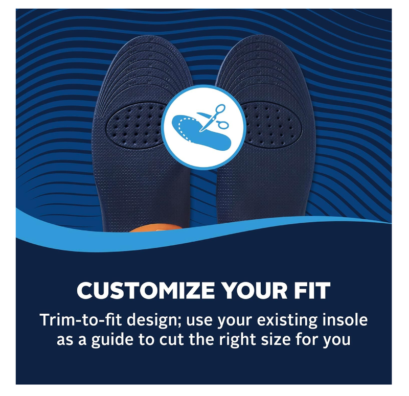 Airplus Knee & Back Support Insoles for Men & Women – Full-Length Arch Support Insoles with Deep Heel Cup – Trim-to-Fit Shoe Inserts for Foot,