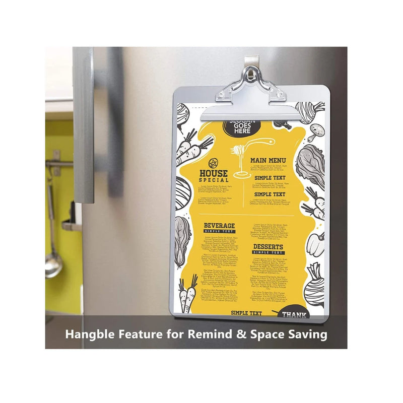 Aluminum Contractor Metal Clipboard | Heavy Duty with High Capacity Clip | Rust Proof Plate