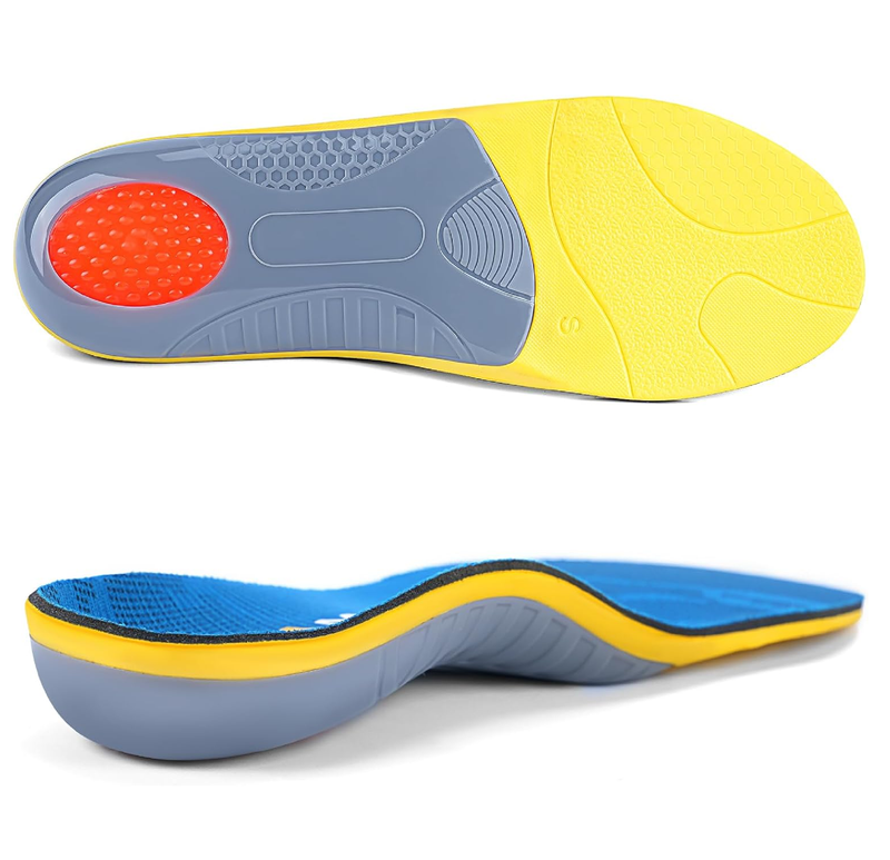 Arch Support Inserts for Plantar Fasciitis Shoe Insoles for Men Women Orthotics Relief of Flat Feet Arch Heel Pain Fatigue