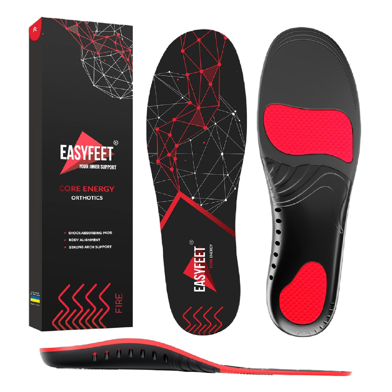 Anti-Fatigue Shoe Insoles - High Arch Support Insoles - Shoe Inserts Orthotics Men Women - Plantar Fasciitis Heel Arch Feet Pain Flat Feet