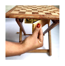 Ark Wood Art international Wooden Handmade Magnetic Chess Table Rosewood Wood Chess Set with Folding Game