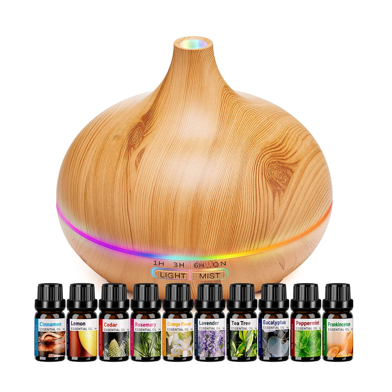 Aroma Diffuser for Essential Oil Large Room Diffusers Set with 10 Essential Oils,Ultrasonic