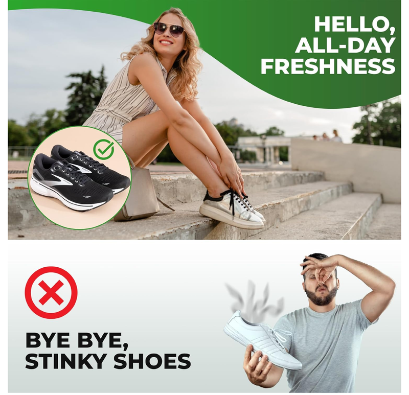 Aromasong Natural Shoe Deodorizer and Foot Spray - 24-Hour Freshness Foot Odor Eliminator for Feet