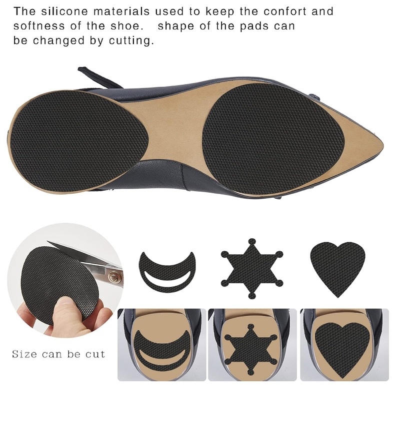 Non Slip Shoe Pads,Shoe Sole Protector,Shoe Grips on Bottom of Shoes,Anti Slip Grips for Shoes
