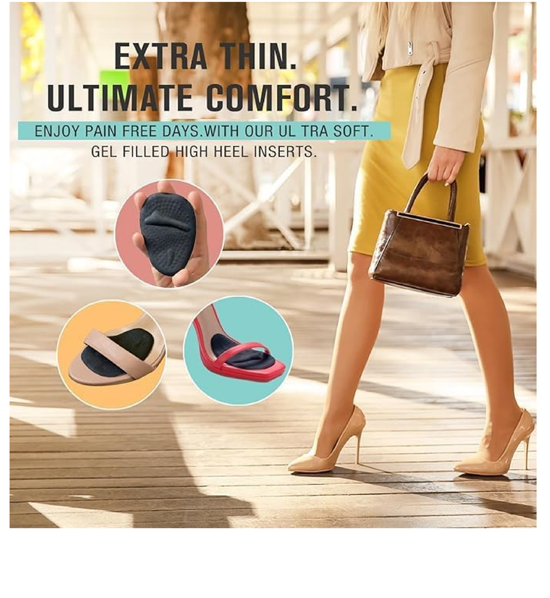 Metatasral Pads,Ball of Foot Cushions, Heel Inserts for Women Shoes Relieve Foot Pian,