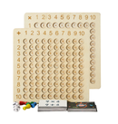 Asweets 2 in 1 Wooden Montessori Multiplication Addition Board Game Montessori Toy Educational Math Table Board Game Double-Sided Boards for Toddlers and Preschool Gifts for Kids