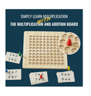 Asweets 2 in 1 Wooden Montessori Multiplication Addition Board Game Montessori Toy Educational Math Table Board Game Double-Sided Boards for Toddlers and Preschool Gifts for Kids