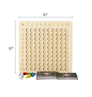 Asweets 2 in 1 Wooden Montessori Multiplication Addition Board Game Montessori Toy Educational Math Table Board Game Double-Sided Boards for Toddlers and Preschool Gifts for Kids