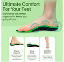 Plantar People Orthotic Insoles Full Length with Arch Supports & Silicone Heel Pads,