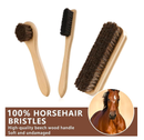 10 PCS Leather Boot Care Kit - Horsehair Brushes,Saddle Soap,Waterproofing Wax,Mink Oil Conditioner,