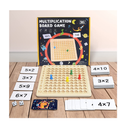 BAKAM Wooden Multiplication Board Math Game for Kids 8 12 Math Manipulatives Set with 100PCS Flash Cards for Kids 6 8 Years Old