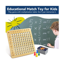 BAKAM Wooden Multiplication Board Math Game for Kids 8 12 Math Manipulatives Set with 100PCS Flash Cards for Kids 6 8 Years Old