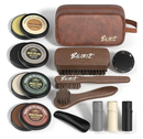 Shoe Shine Kit For Men & Women, 13Pcs Leather Shoe Polish Kit with Shoe Polish, Mink Oil,