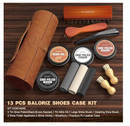 Leather Shoe Polish Kit For Men & Women, 13PCS Shoe Shine Kit with Shoe Polish, Mink Oil,