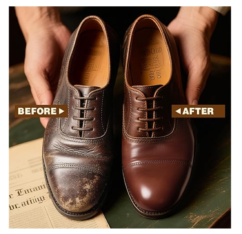 Leather Boot Care Kit - Mink Oil, Saddle Soap for Leather, Applicators & Cloth - Leather Cleaner and Conditioner Kit for Boots, Shoes, Bags, Furniture, Men Women Gifts