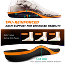 Plantar Fasciitis Relief Insoles Men, 240+lbs High Arch Support Inserts for Men, Orthotic Shoe Inserts for Women, Work Boot Shoe Insoles