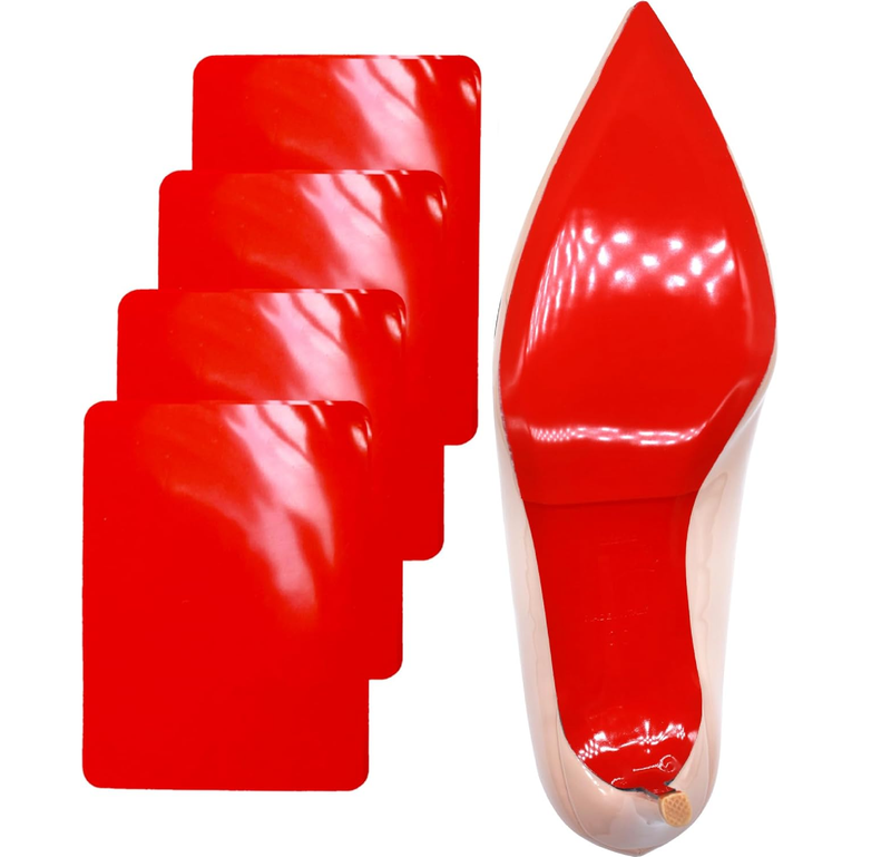 Red Bottom Shoe Protector Compatible with Christian Louboutin Shoes,Self-Adhesive Sole Guard to Protect & Restore Shoe Bottoms,