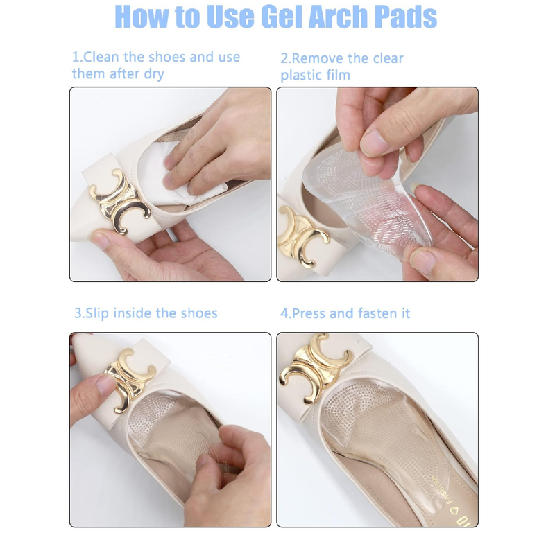 Plantar Fasciitis High Foot Arch Support Inserts Shoe Insoles for Flat Feet for Sandals Womens,