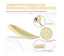Corrective Insoles for Supination & Over-Pronation, Orthotics Medial & Lateral Heel Wedge Inserts for Foot Alignment