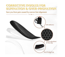 Corrective Insoles for Supination & Over-Pronation, Orthotics Medial & Lateral Heel Wedge Inserts for Foot Alignment,