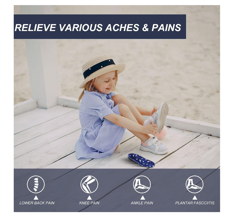 Kids Insoles for Arch Support - Plantar Fasciitis Cushioning Inserts