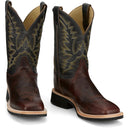 Justin Boots Men's Trainor 11" Western Boot - Malta Blue Cowhide (BR393) - Front View