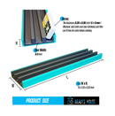 BRADYS HOUSE Two Color Domino Racks Set of 4 Gray Turquoise Domino Trays Plastic Domino Tile Holders for Mexican Train Chickenfoot and Other Domino Games