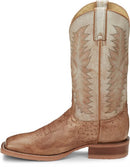 Justin Boots Brect - Antique Brown Smooth Ostrich (JE802)