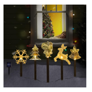 BRIGHTDECK Christmas Solar Landscape Lights Outdoor Pathway Lights Stake Lights Garden Decorative Lights Waterproof Walkway Lights for Yard 5-Pack
