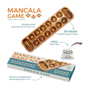 BSIRI Mancala Board Game Family Adults Kids Players Night Two Person Teens Classic