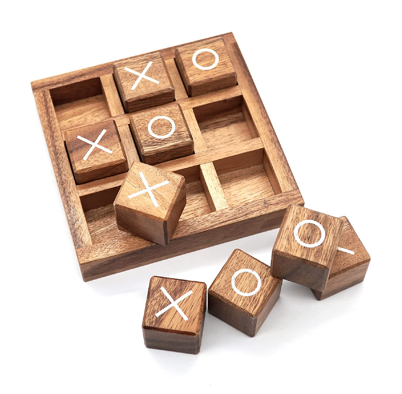 BSIRI Tic Tac Toe Game for Kids and Family Board Games 3D Travel of Living Room Decor and Coffee Top Table Games Decor Family Games Night Classic Board TicTacToe