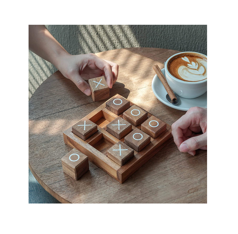 BSIRI Tic Tac Toe Game for Kids and Family Board Games 3D Travel of Living Room Decor and Coffee Top Table Games Decor Family Games Night Classic Board TicTacToe