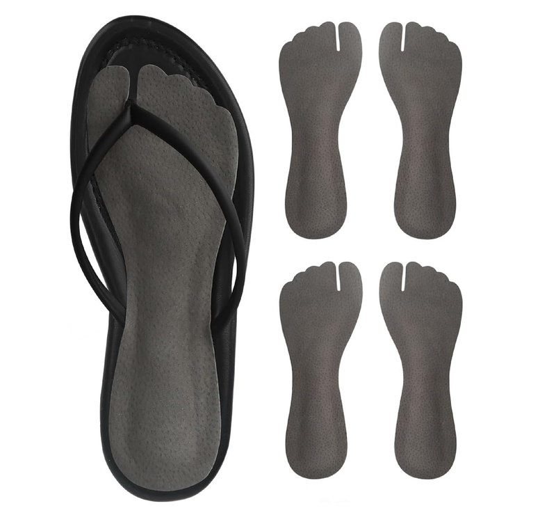 Pigskin Flip Flop Inserts for Thong Sandal, Adhesive Cushion Insoles for Thong Shoes Pain Relief, Slippers Insoles,