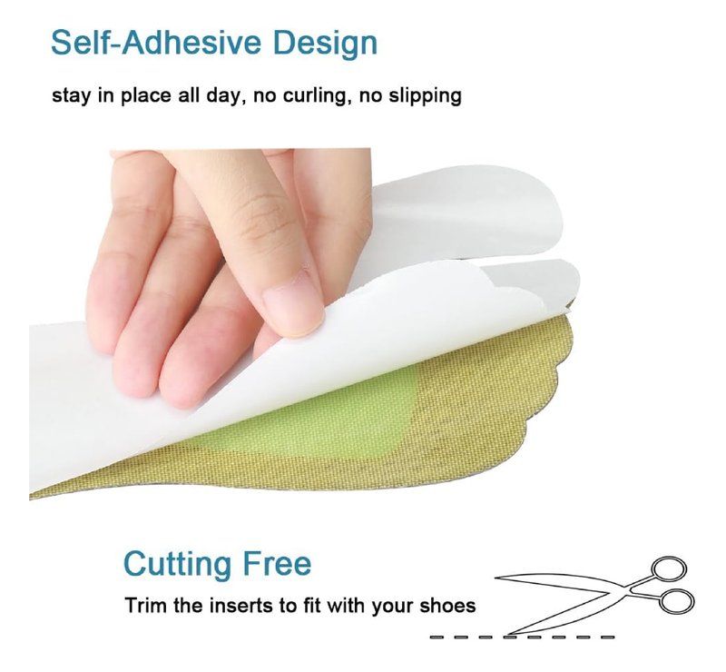Pigskin Flip Flop Inserts for Thong Sandal, Adhesive Cushion Insoles for Thong Shoes Pain Relief, Slippers Insoles,
