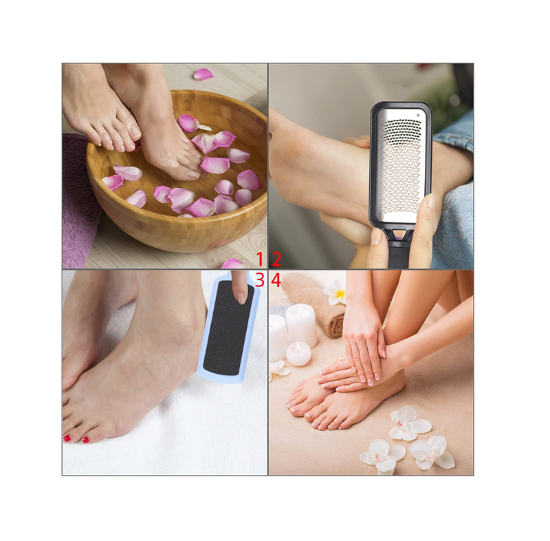 3 Pieces Colossal Foot Files Kit Foot Scrubber Foot Rasp and Double-Sided Heel File Pedicure Tools Callus Remover Stainless Steel Feet Scraper Foot Grater for Dead Skin Professional