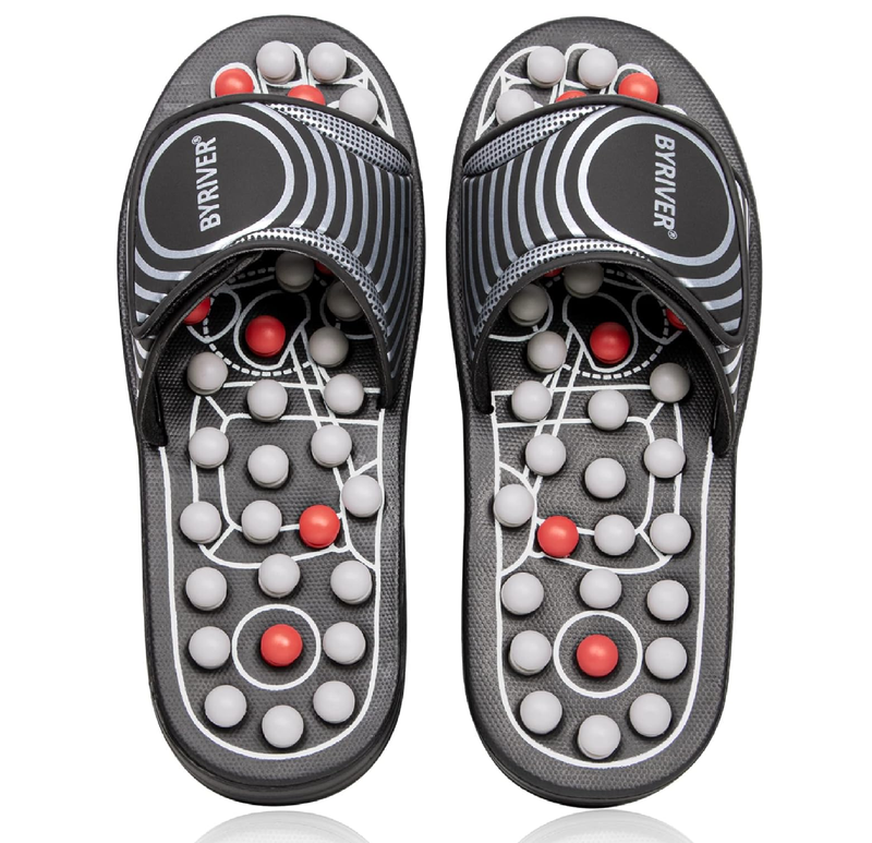 BYRIVER Plantar Fasciitis Relief Foot Massager Slippers Sandals Shoes for Men Women,