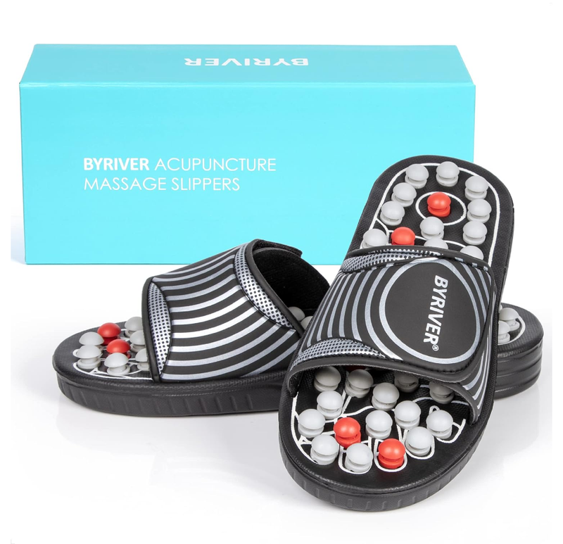 BYRIVER Plantar Fasciitis Relief Foot Massager Slippers Sandals Shoes for Men Women,