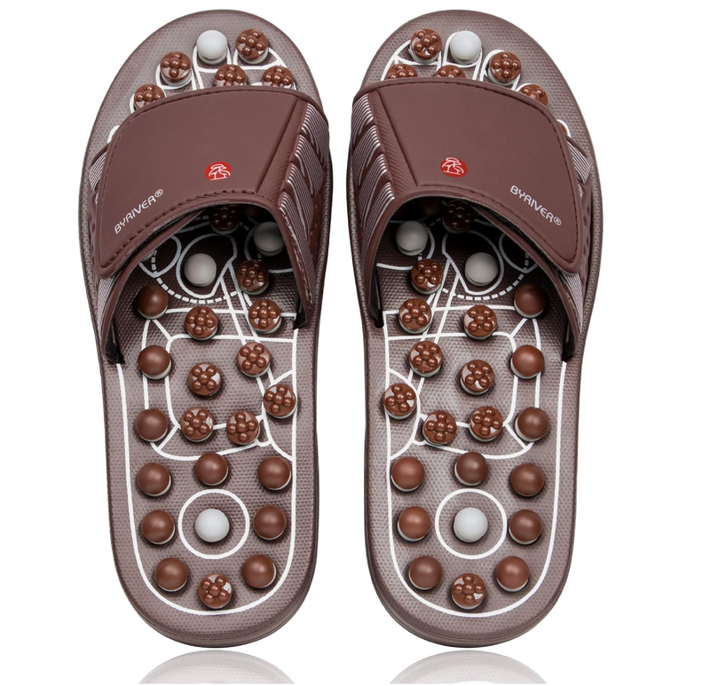 BYRIVER Plantar Fasciitis Relief Foot Massager Slippers Sandals Shoes for Men Women,