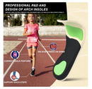 Bacophy Kids Arch Support Orthotic Insoles, Children Pu Cushioning Inserts,