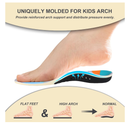 Bacophy Kids Arch Support Orthotic Insoles, Children Pu Cushioning Inserts,
