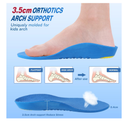 Bacophy Kids Orthotic Arch Support Shoe Insoles, Children Pu Cushioning Inserts,