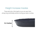 0.4 Inch 2 Left or Right Full Length Insoles Balancer and Additional Cushion